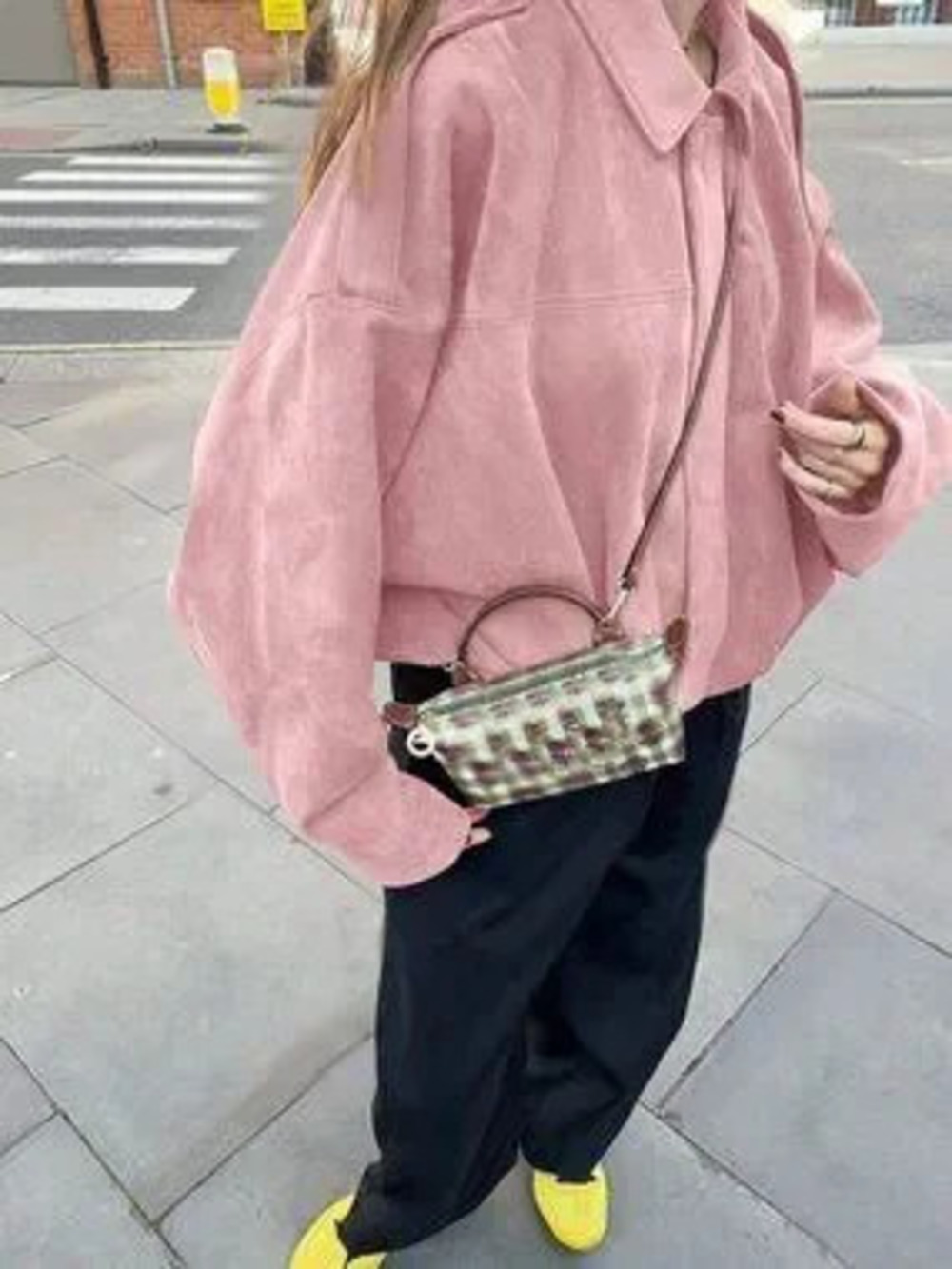 Pink Casual Women's Loose Faux Fur Long Sleeve Single-Breasted Jacket